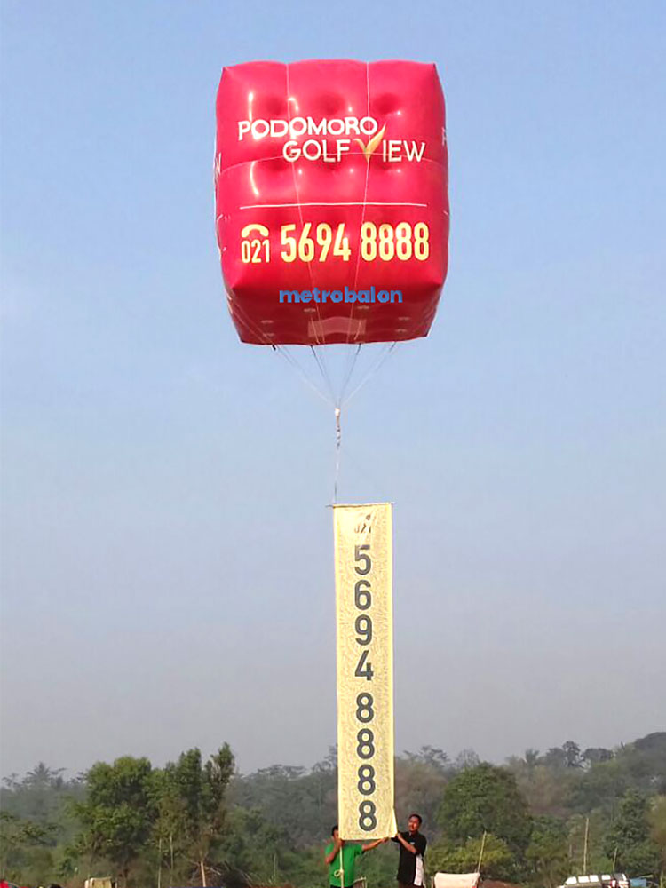 balon udara iklan kubus podomoro golf view