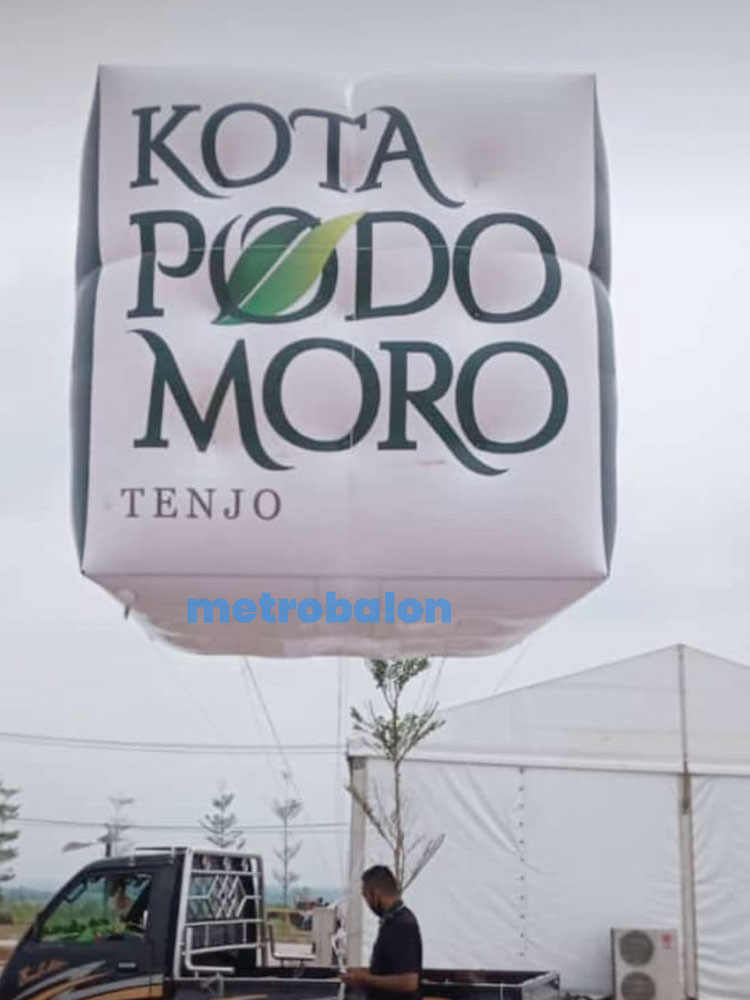 balon udara iklan kubus branding kota podomoro tenjo