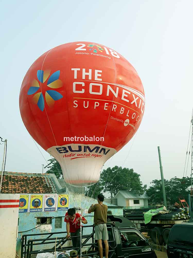balon udara iklan oval branding conexio