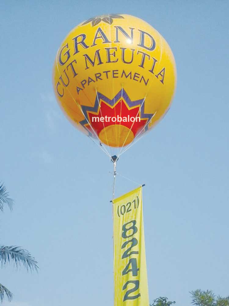 balon udara iklan oval branding cut meutia apartemen